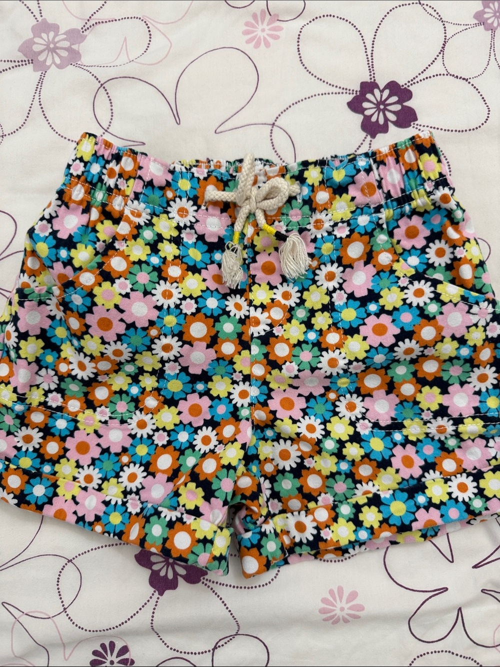wonder nation Multicolor Floral Drawstring Shorts